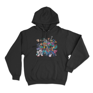 Scott Pilgrim Character Battle Unisex Hoodie Black