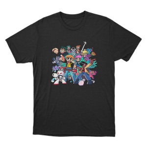 Scott Pilgrim Character Battle Unisex T Shirt Black