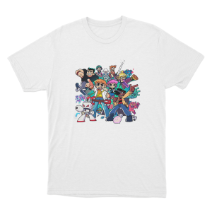 Scott Pilgrim Character Battle Unisex T Shirt White