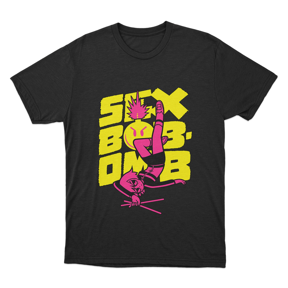 Scott Pilgrim Sex Bob-Omb Drummer Unisex T Shirt Black Scott Pilgrim Sex Bob Omb Drummer Unisex T Shirt Black