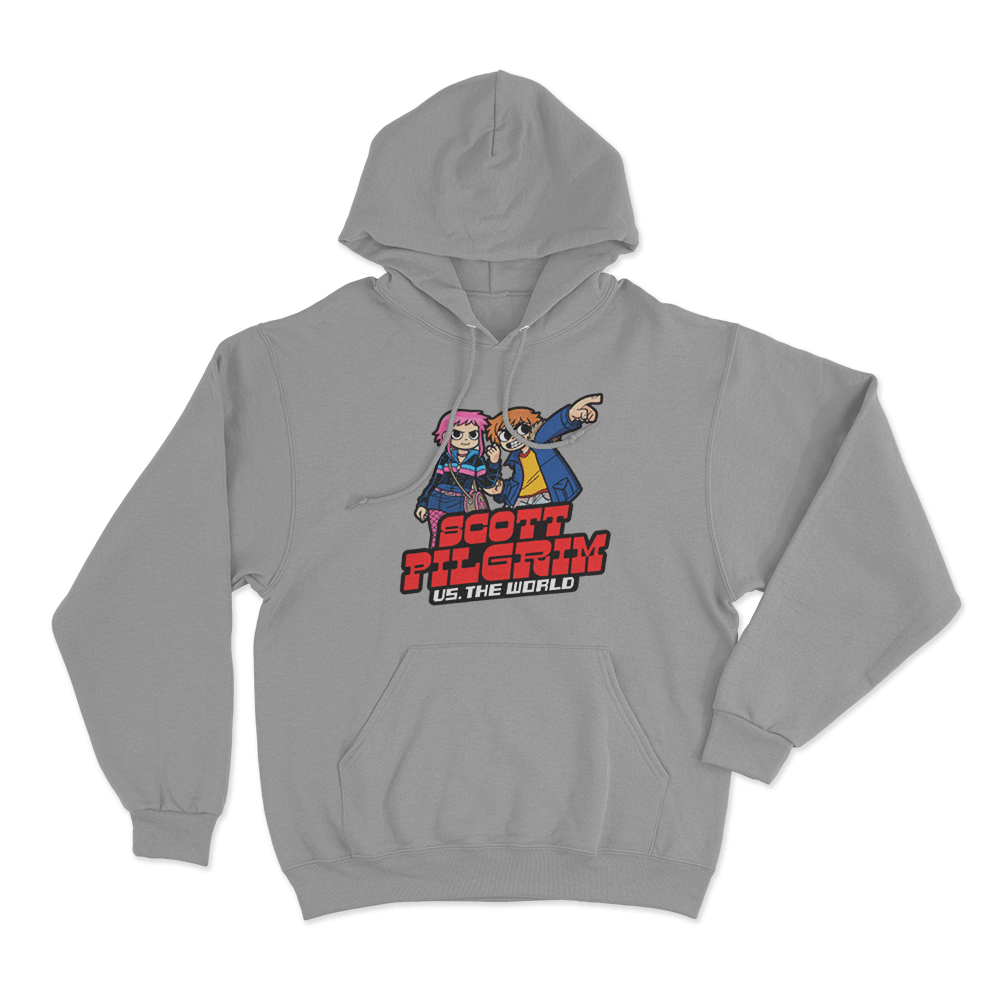 Scott Pilgrim Vs The World Cartoonish Unisex Hoodie Grey Scott Pilgrim Vs The World Cartoonish Unisex Hoodie Grey