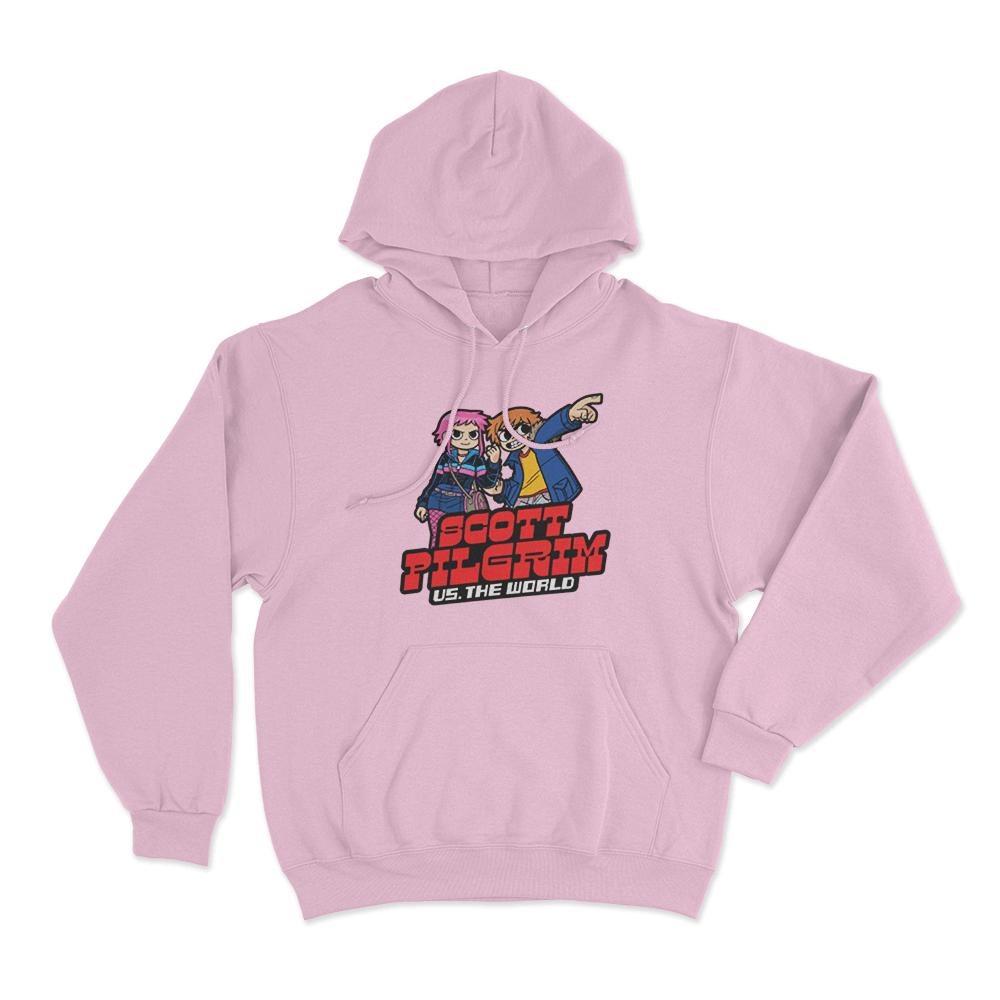 Scott Pilgrim Vs The World Cartoonish Unisex Hoodie Pink Scott Pilgrim Vs The World Cartoonish Unisex Hoodie Pink