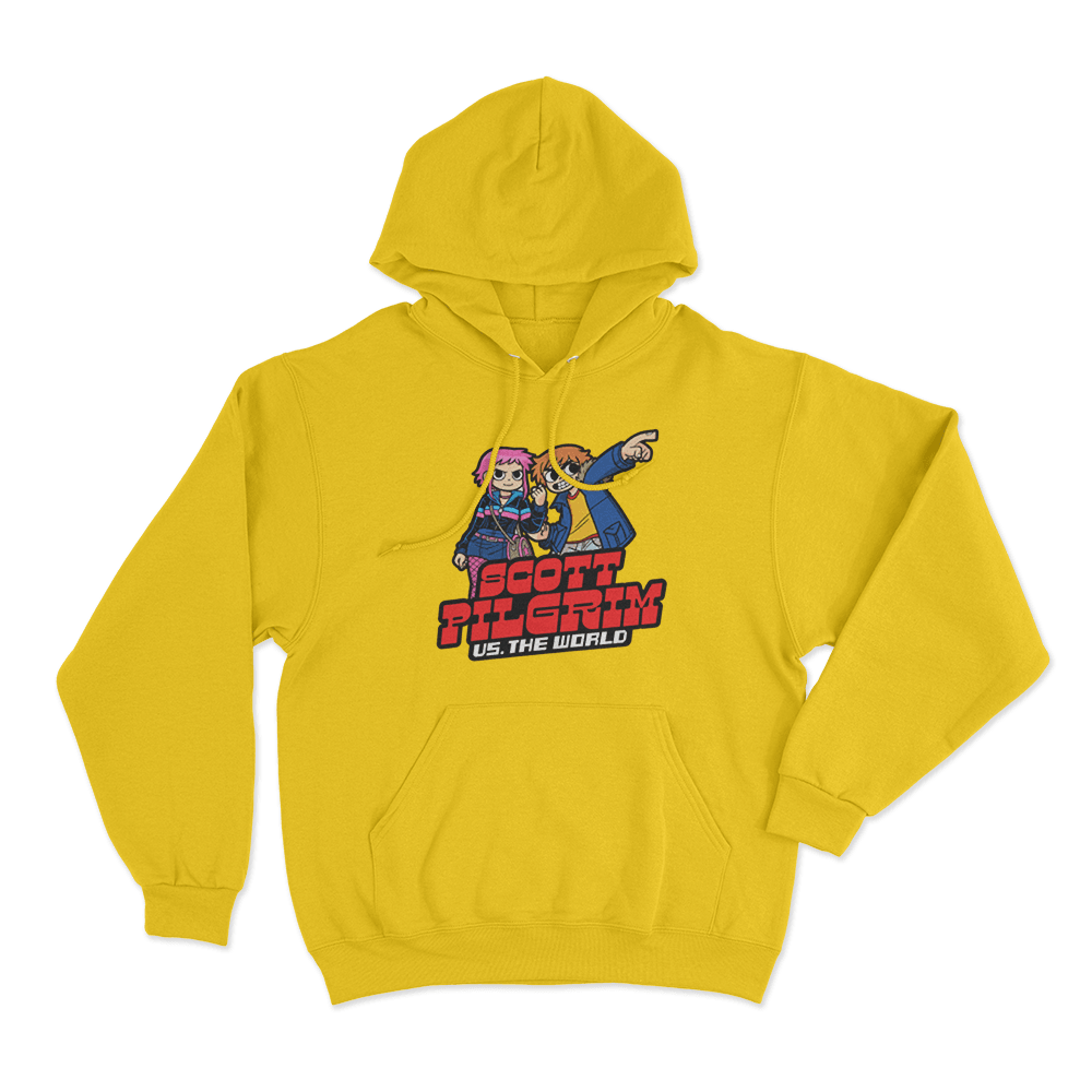 Scott Pilgrim Vs The World Cartoonish Unisex Hoodie Yellow Scott Pilgrim Vs The World Cartoonish Unisex Hoodie Yellow