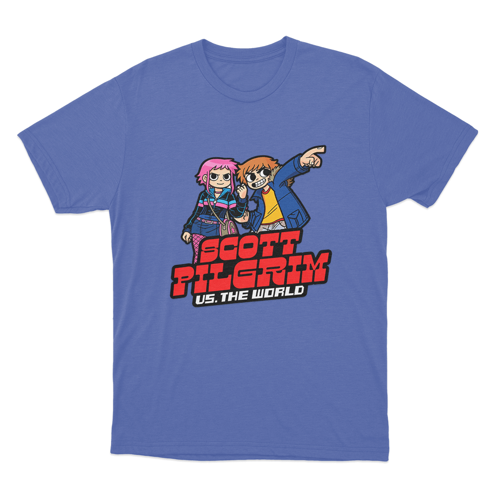 Scott Pilgrim Vs The World Cartoonish Unisex T Shirt Blue Scott Pilgrim Vs The World Cartoonish Unisex T Shirt Blue 1