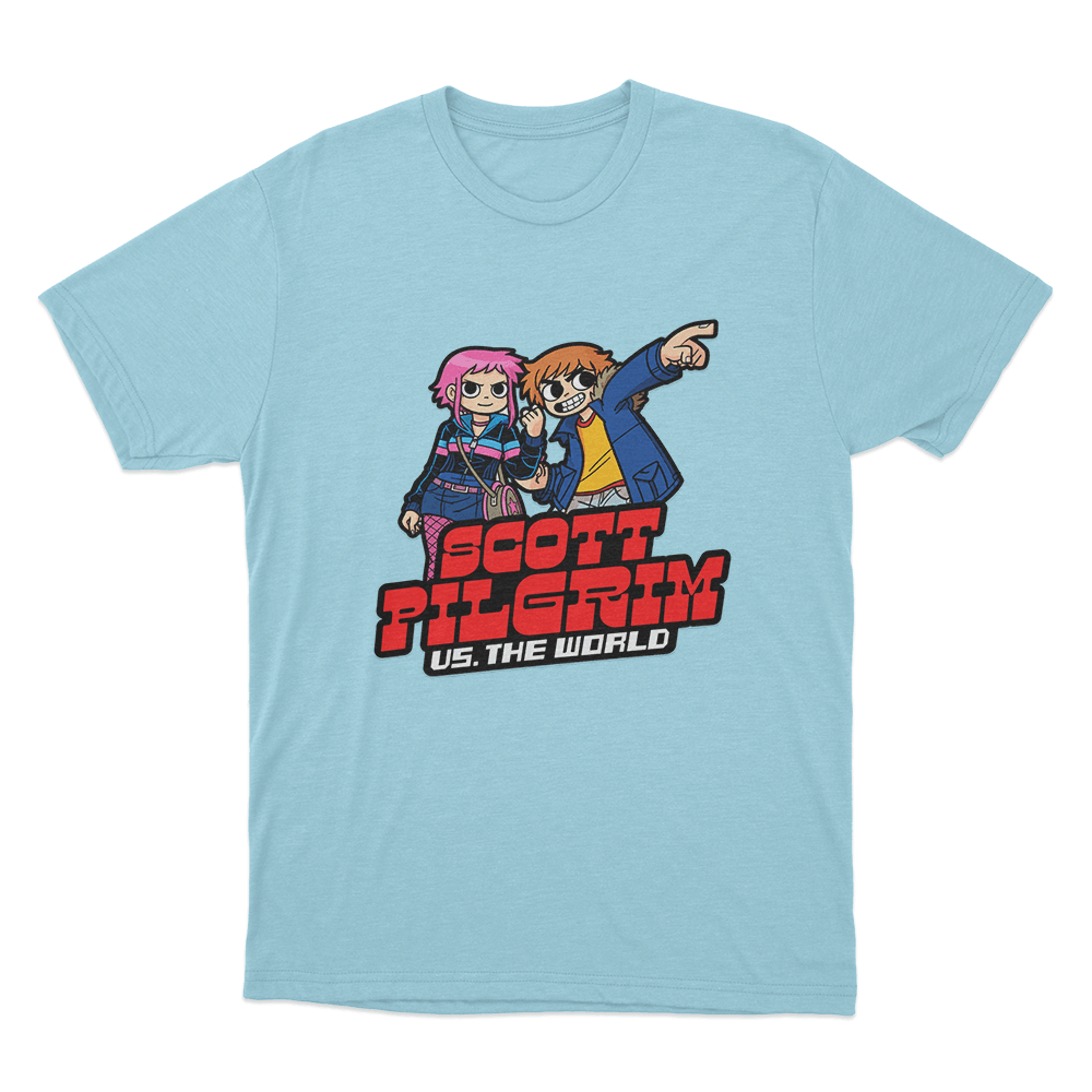 Scott Pilgrim Vs The World Cartoonish Unisex T Shirt Sky Blue Scott Pilgrim Vs The World Cartoonish Unisex T Shirt Sky Blue 1