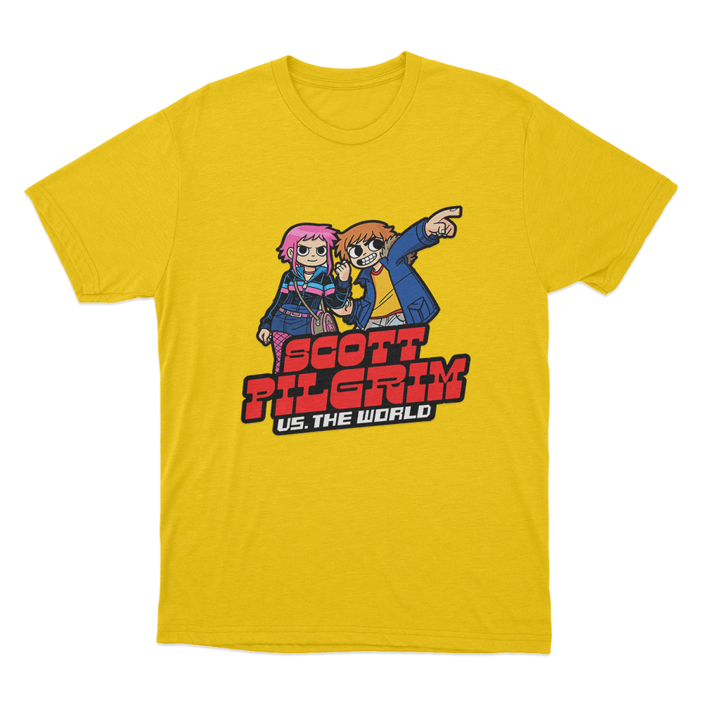 Scott Pilgrim Vs The World Cartoonish Unisex T Shirt Yellow Scott Pilgrim Vs The World Cartoonish Unisex T Shirt Yellow 1